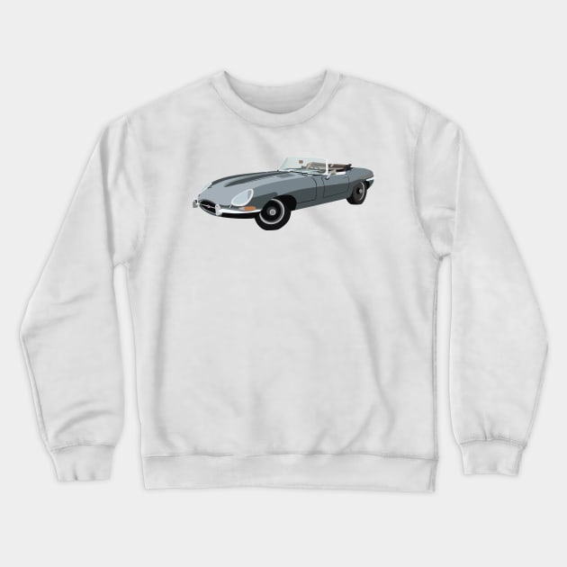 Grey Vintage Sport Car Crewneck Sweatshirt by NorseTech